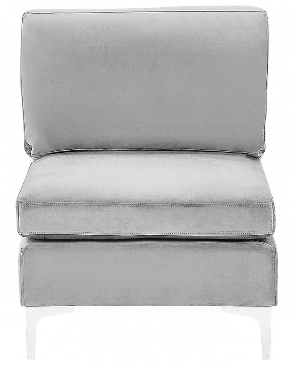Sofa Beliani EVJA vienvietis modulis, pilkas veliūras