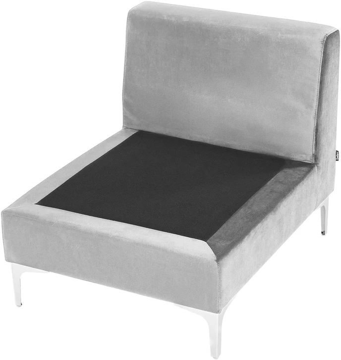 Sofa Beliani EVJA vienvietis modulis, pilkas veliūras