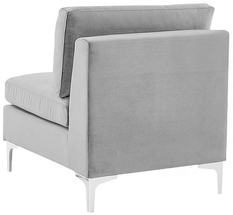 Sofa Beliani EVJA vienvietis modulis, pilkas veliūras