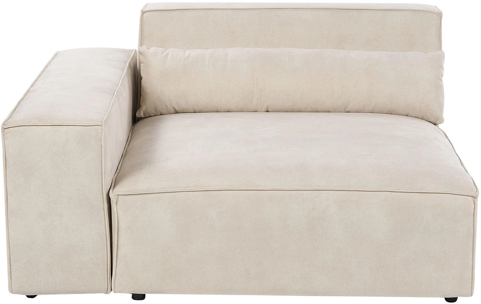 Sofa Beliani HELLNAR dešiniosios pusės kampinis modulis, šviesiai smėlio spalvos veliūras