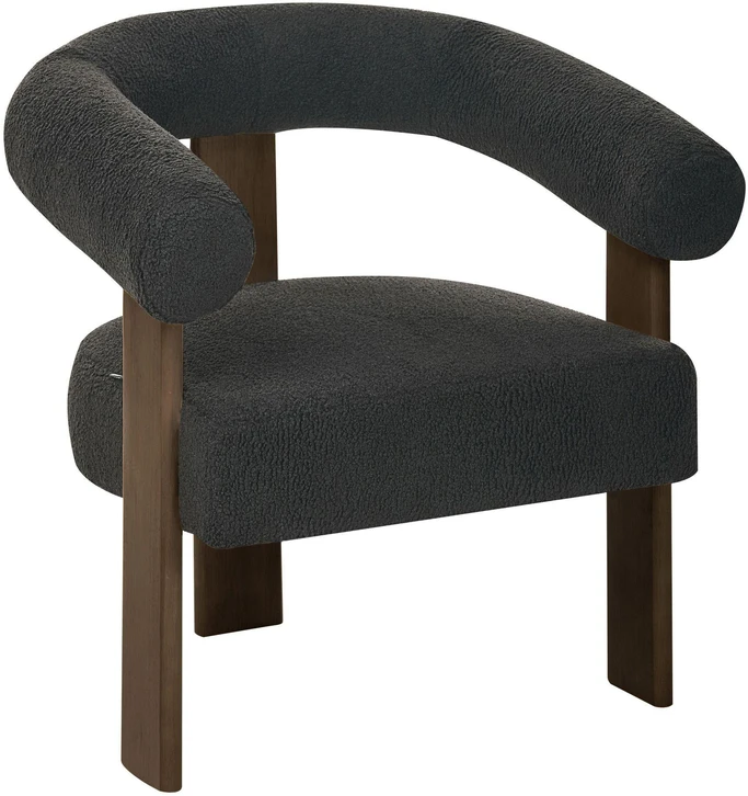 Sofa Beliani ILBRO svetainės baldų komplektas, boucle audinys, juodas / tamsiai rudas