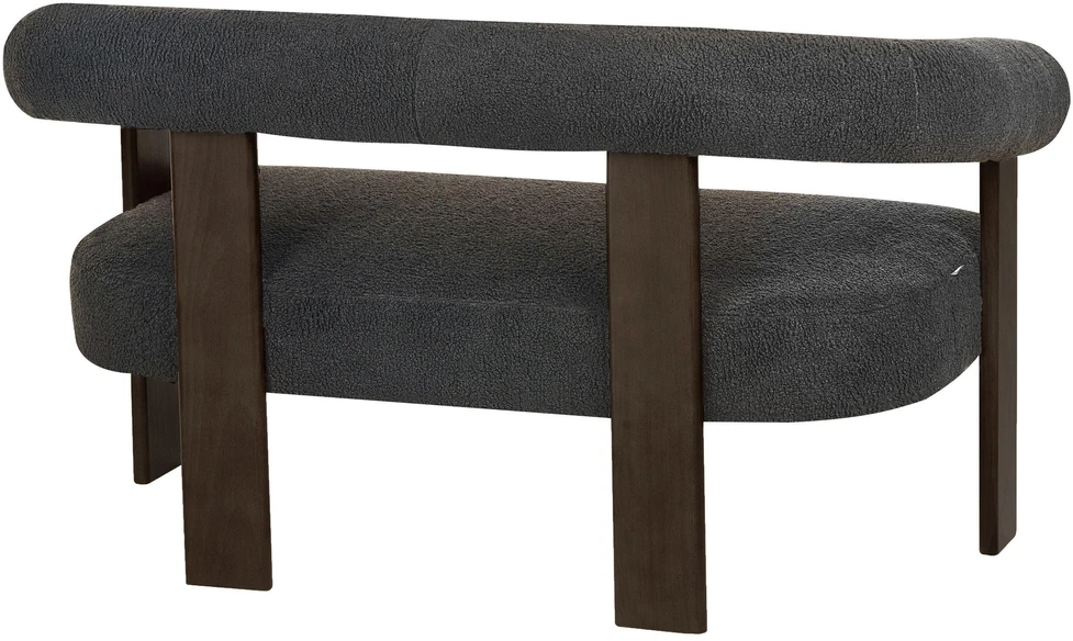 Sofa Beliani ILBRO svetainės baldų komplektas, boucle audinys, juodas / tamsiai rudas
