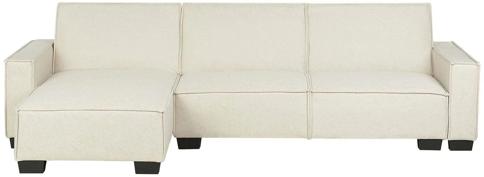 Sofa Beliani Išskleidžiamas kampas ROMEDAL, 3 vietų, smėlio spalvos, dešininis