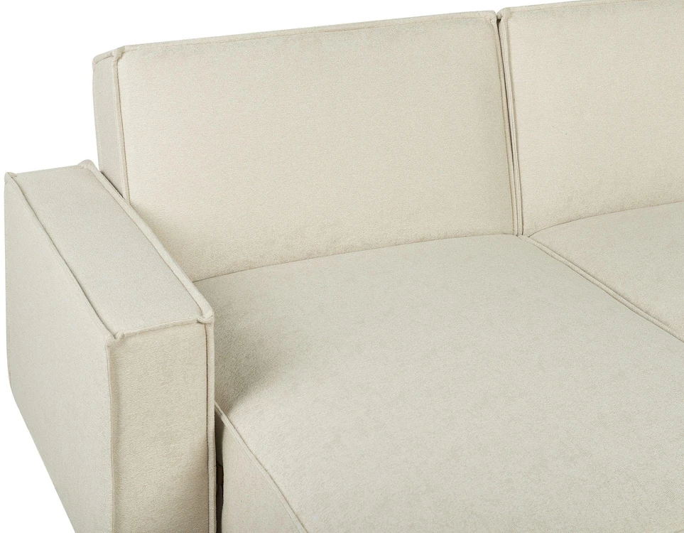 Sofa Beliani Išskleidžiamas kampas ROMEDAL, 3 vietų, smėlio spalvos, dešininis