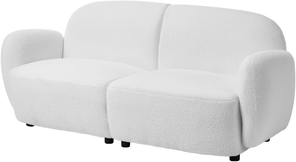 Sofa Beliani JULE poilsio baldų komplektas 6 žmonėms, „Bouclé“, balkšvas