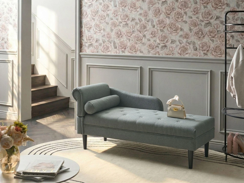 Sofa Beliani Kairės pusės šezlongas YVOIRE, žalias