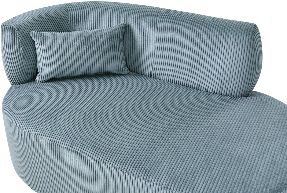 Sofa Beliani Kairinės pusės sėdimas gultas VANVEY, velvetinis, mėlynas