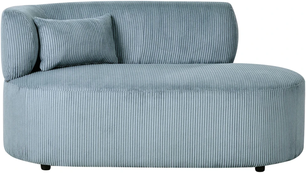 Sofa Beliani Kairinės pusės sėdimas gultas VANVEY, velvetinis, mėlynas