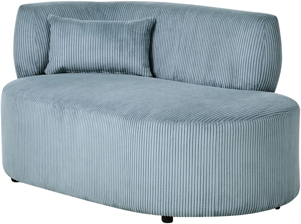 Sofa Beliani Kairinės pusės sėdimas gultas VANVEY, velvetinis, mėlynas