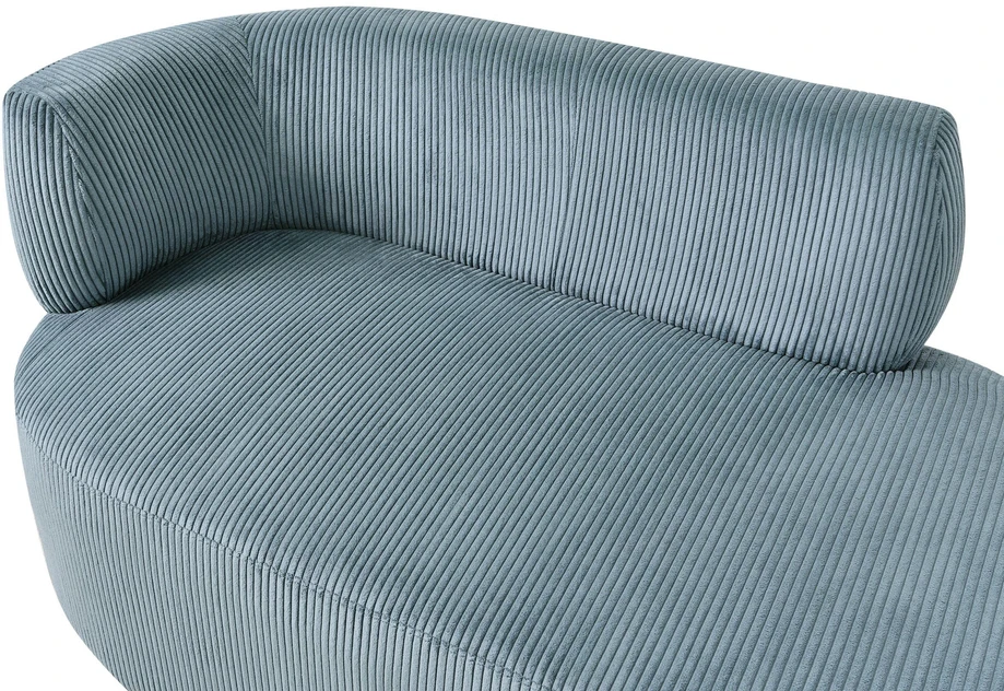 Sofa Beliani Kairinės pusės sėdimas gultas VANVEY, velvetinis, mėlynas
