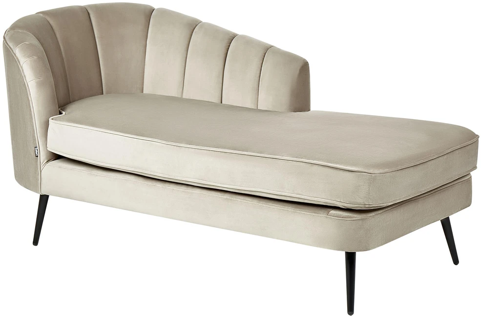 Sofa Beliani Kairinis gultas ALLIER, veliūras, smėlio spalvos