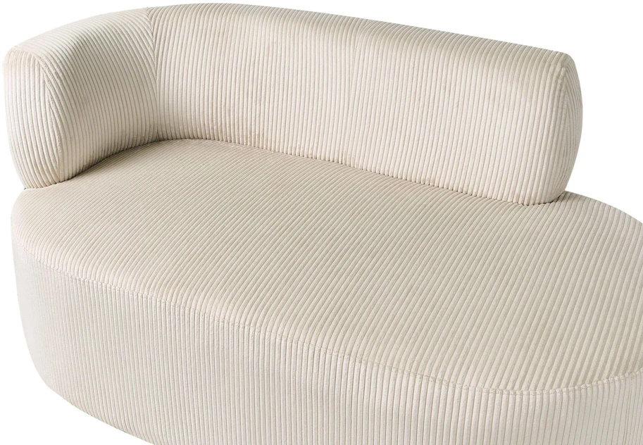 Sofa Beliani Kairinis gultas „VANVEY“, velvetinis, šviesiai smėlio spalvos