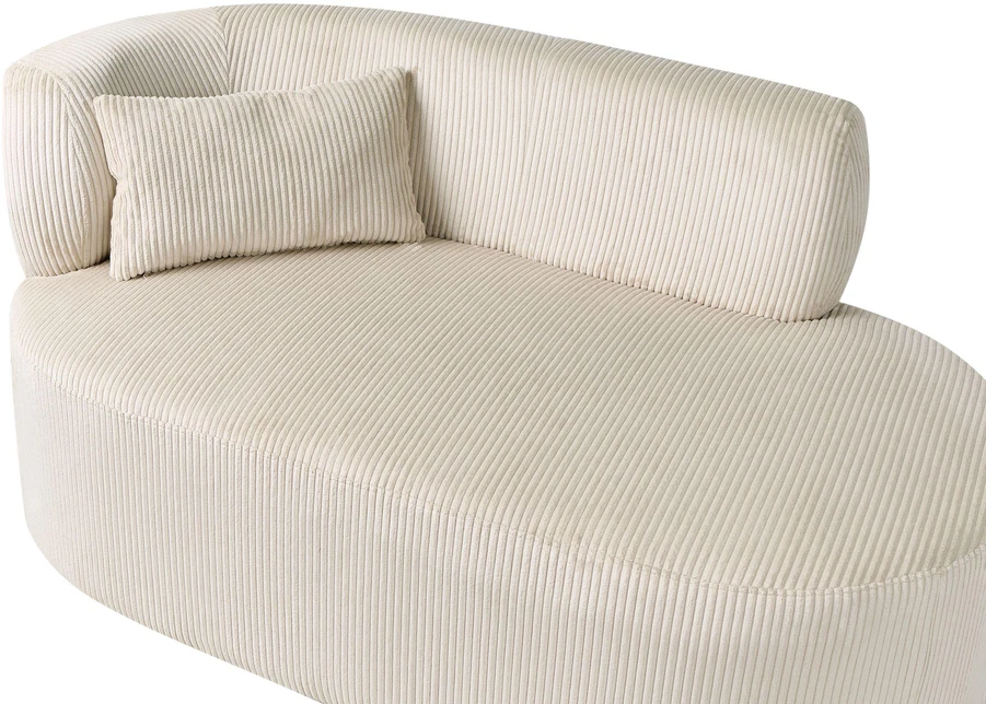Sofa Beliani Kairinis gultas „VANVEY“, velvetinis, šviesiai smėlio spalvos