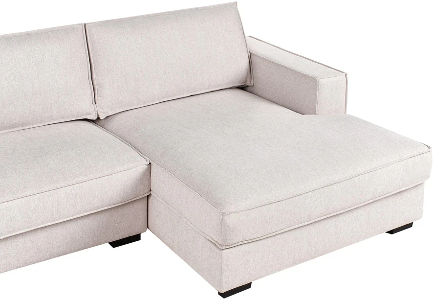 Sofa Beliani Kairinis kampas RENDERS šviesiai smėlio spalvos