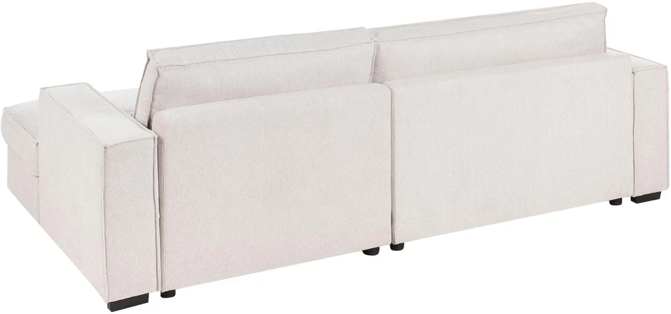 Sofa Beliani Kairinis kampas RENDERS šviesiai smėlio spalvos
