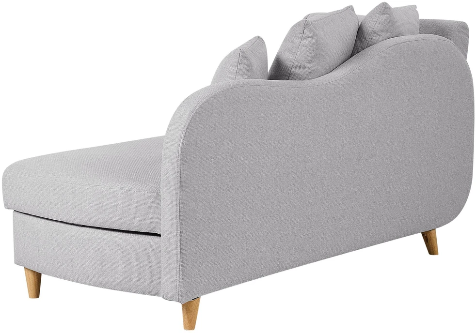 Sofa Beliani Kairinis sėdimas gultas MERI su daiktadėže, sintetinis linas, šviesiai pilkas