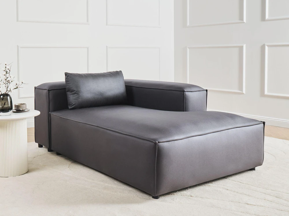 Sofa Beliani Kairinis šezlongas BRANDE, juodas