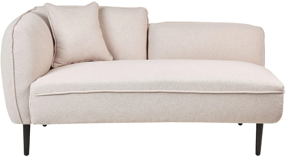 Sofa Beliani Kairinis šezlongas CHEVANNES Boucle šviesiai smėlio spalvos