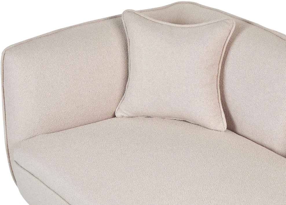 Sofa Beliani Kairinis šezlongas CHEVANNES Boucle šviesiai smėlio spalvos