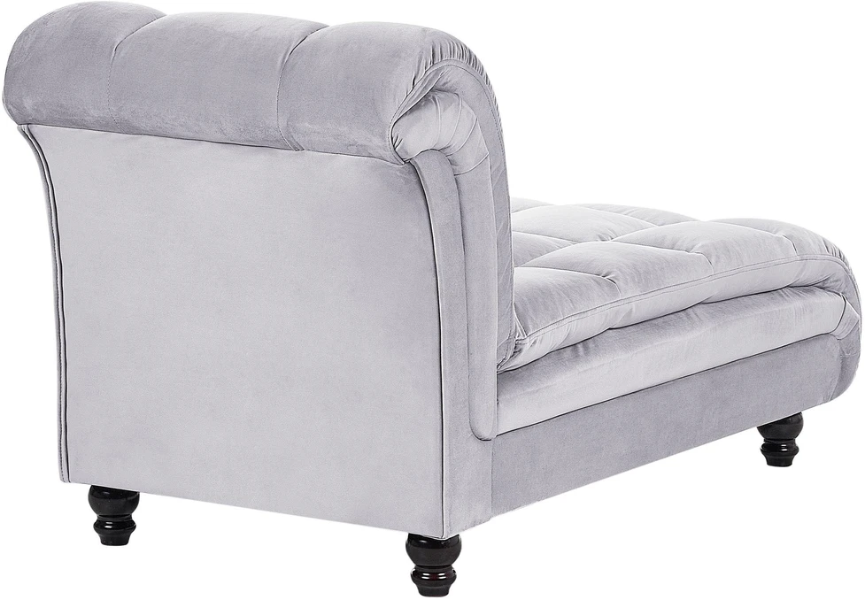 Sofa Beliani Kairinis šezlongas LORMONT veliūrinis, šviesiai pilkas