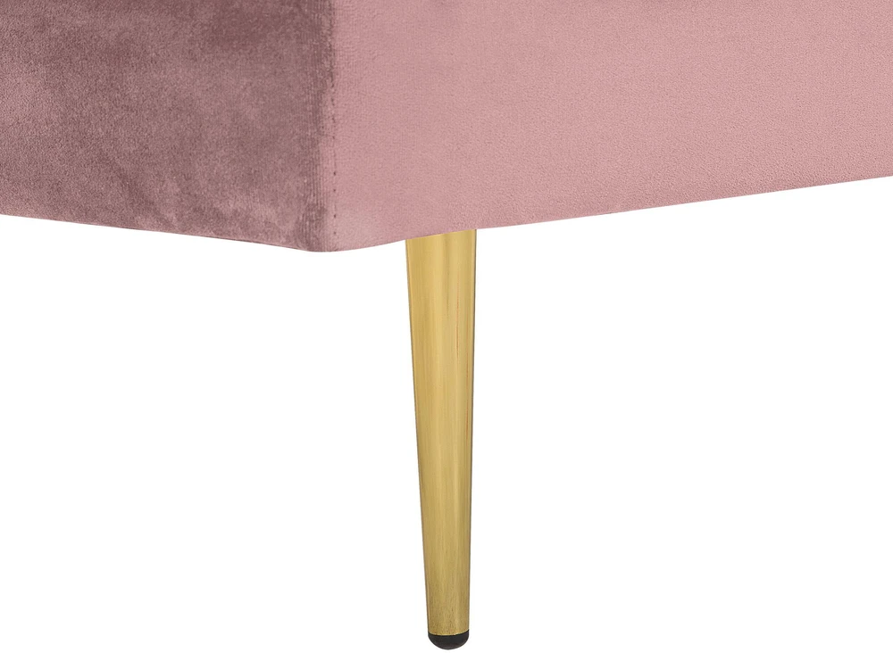 Sofa Beliani Kairinis szezlongas MIRAMAS, rožinis veliūras