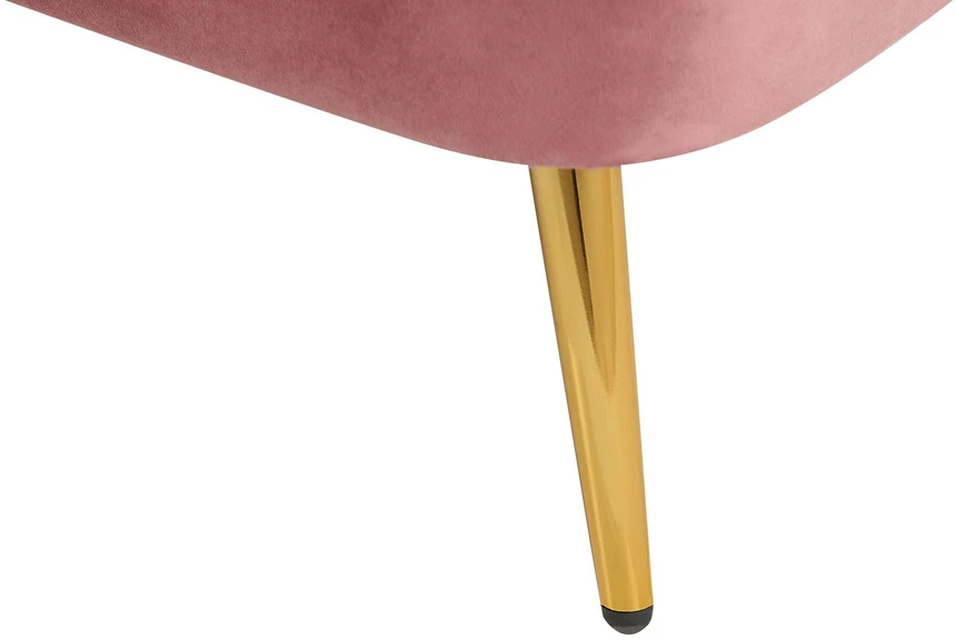 Sofa Beliani Kairysis gultas ALLIER, veliūras, rožinė spalva