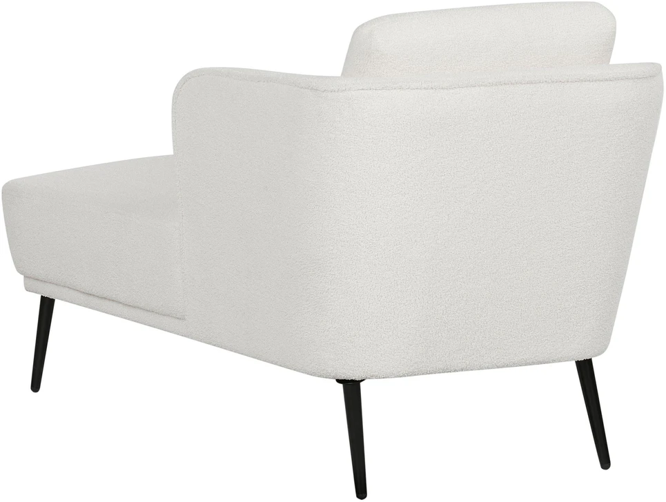 Sofa Beliani Kairysis gultas ARTHEZE Boucle, kreminės baltos spalvos
