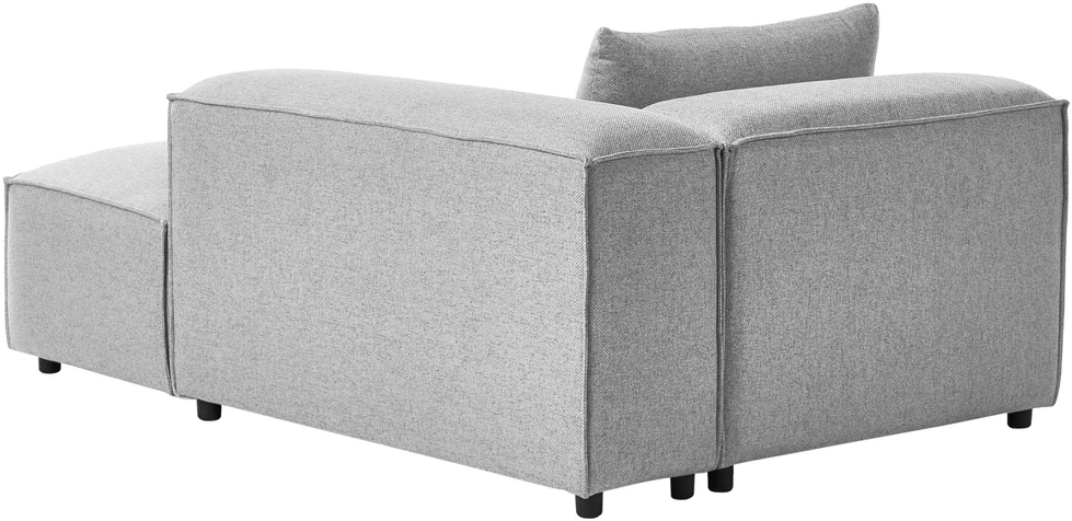 Sofa Beliani Kairysis gultas BRANDE Šviesiai pilkas