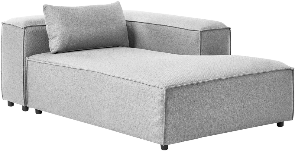 Sofa Beliani Kairysis gultas BRANDE Šviesiai pilkas