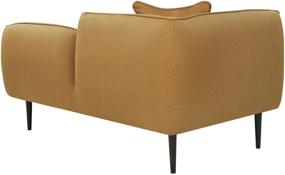 Sofa Beliani Kairysis gultas CHEVANNES iš „boucle“ audinio, garstyčių spalvos