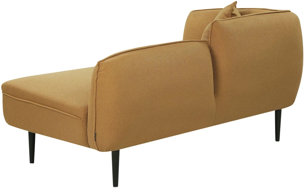 Sofa Beliani Kairysis gultas CHEVANNES iš „boucle“ audinio, garstyčių spalvos