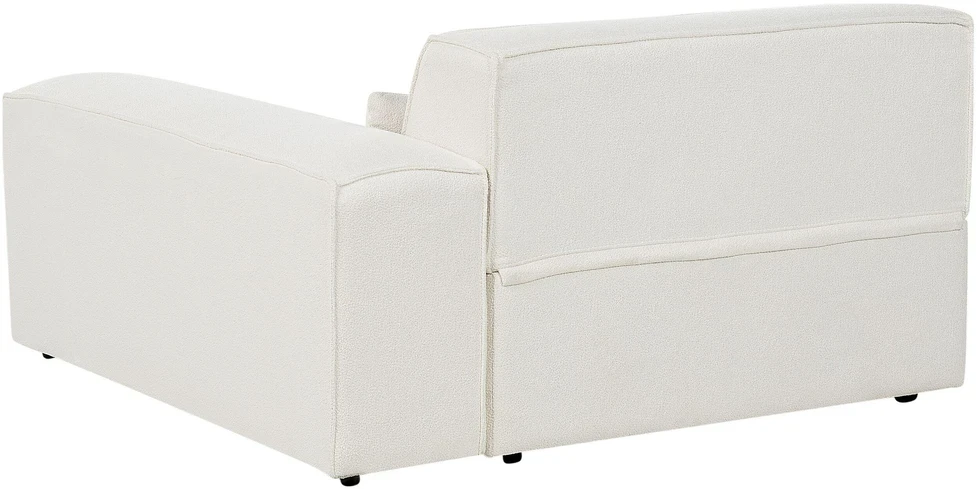 Sofa Beliani Kairysis gultas HELLNAR Boucle, kreminės baltos spalvos