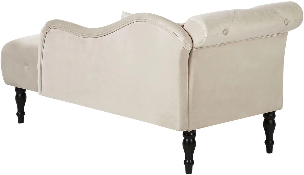 Sofa Beliani Kairysis gultas IVRY, veliūras, šviesiai smėlio spalvos