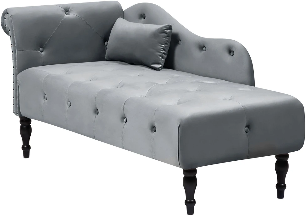 Sofa Beliani Kairysis gultas IVRY Veliūras Pilkas