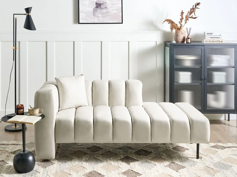 Sofa Beliani Kairysis gultas LANNILS kreminės spalvos