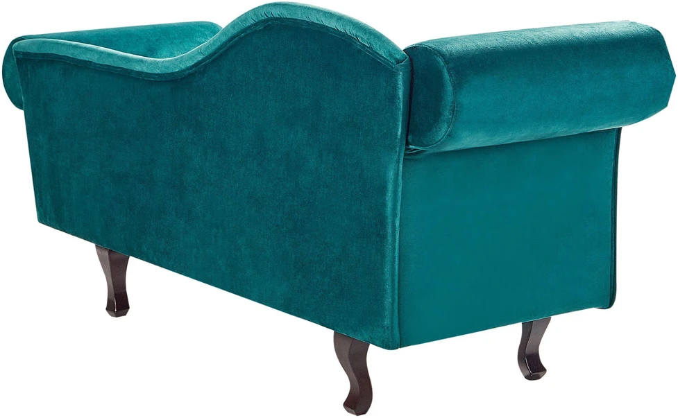 Sofa Beliani Kairysis gultas LATTES II veliūras smaragdo spalvos su pagalve