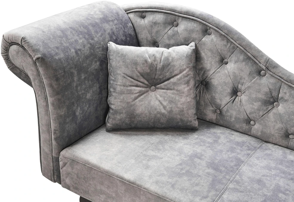 Sofa Beliani Kairysis gultas LATTES II veliūrinis pilkas