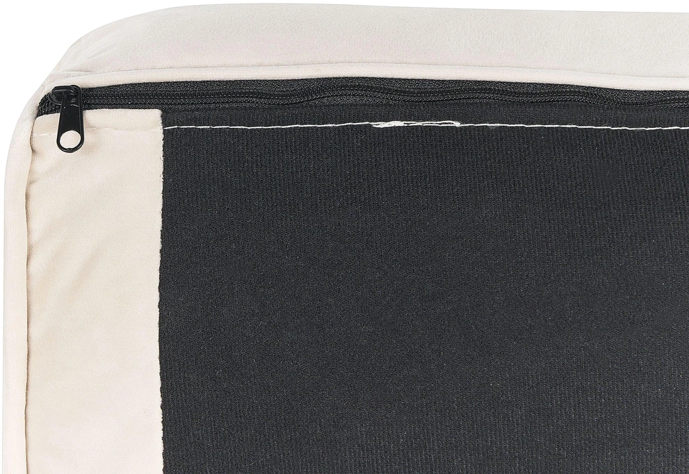 Sofa Beliani Kairysis gultas MIRAMAS, smėlio spalvos veliūras