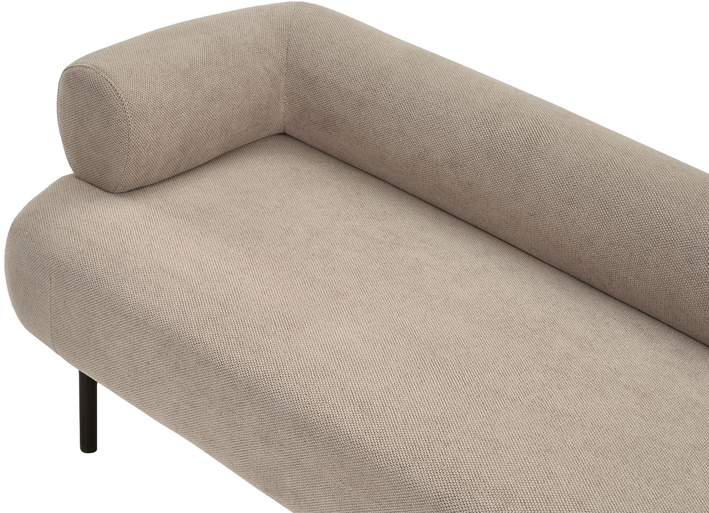Sofa Beliani Kairysis gultas MIRMANDE smėlio ir pilkos spalvos