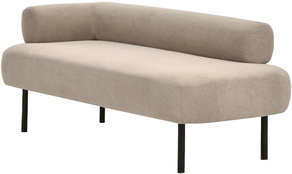 Sofa Beliani Kairysis gultas MIRMANDE smėlio ir pilkos spalvos