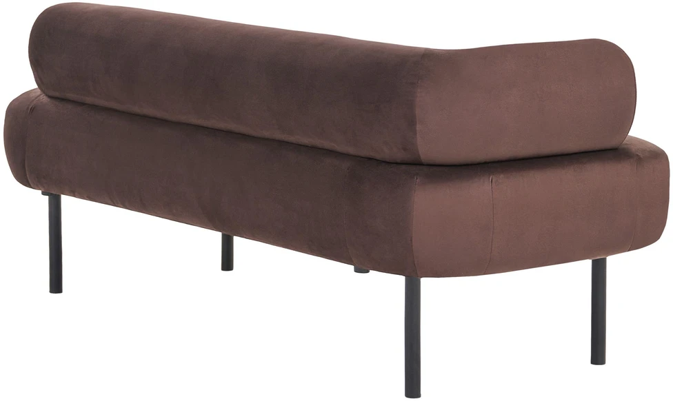 Sofa Beliani Kairysis gultas MIRMANDE tamsiai rudas veliūrinis