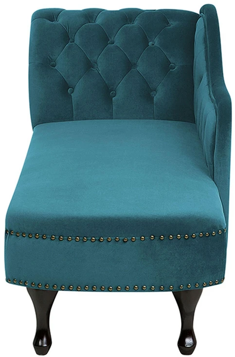 Sofa Beliani Kairysis gultas NIMES, mėlynas veliūras