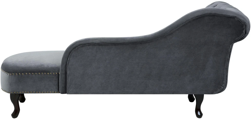 Sofa Beliani Kairysis gultas NIMES, veliūras, pilkas