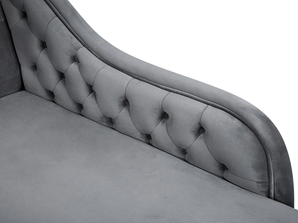 Sofa Beliani Kairysis gultas NIMES, veliūras, pilkas