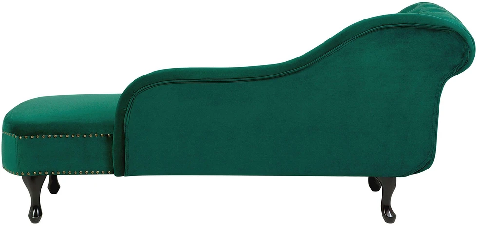 Sofa Beliani Kairysis gultas NIMES, veliūras, tamsiai žalias