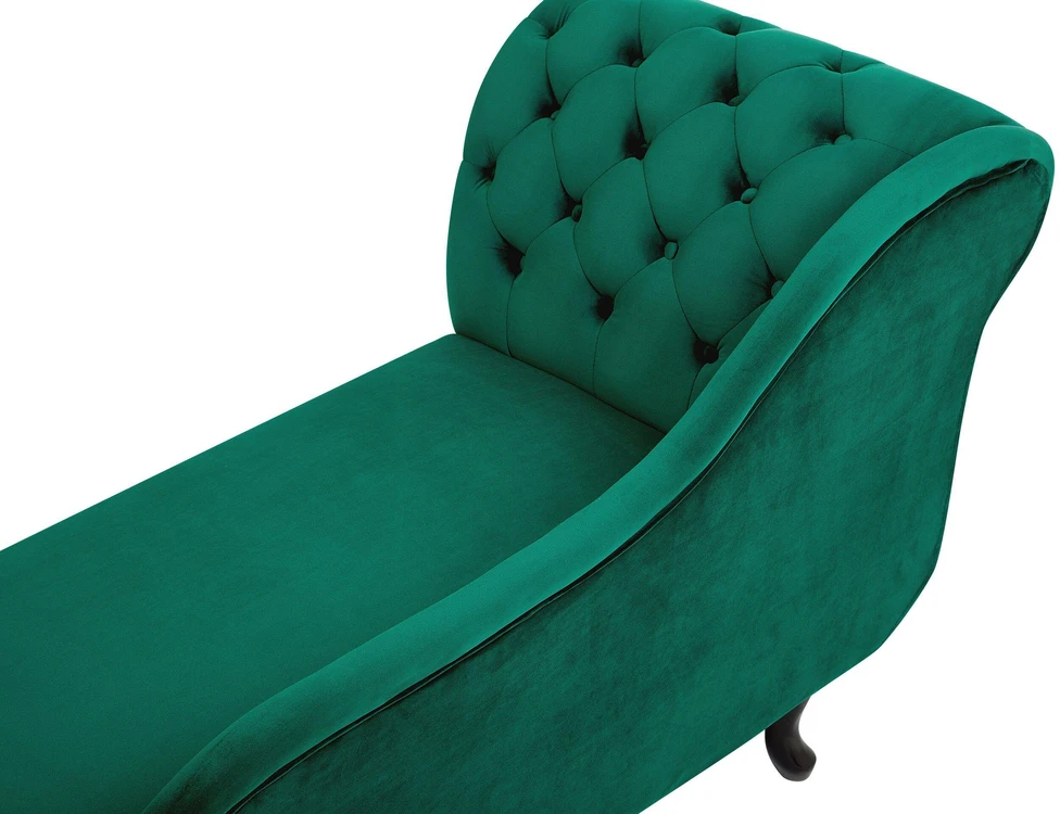 Sofa Beliani Kairysis gultas NIMES, veliūras, tamsiai žalias