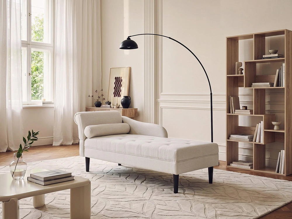 Sofa Beliani Kairysis gultas YVOIRE kreminės spalvos