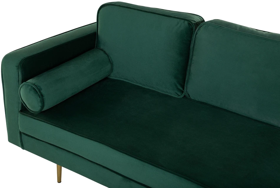 Sofa Beliani Kairysis gultukas MIRAMAS, smaragdo spalvos aksomas