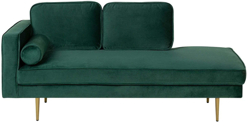 Sofa Beliani Kairysis gultukas MIRAMAS, smaragdo spalvos aksomas
