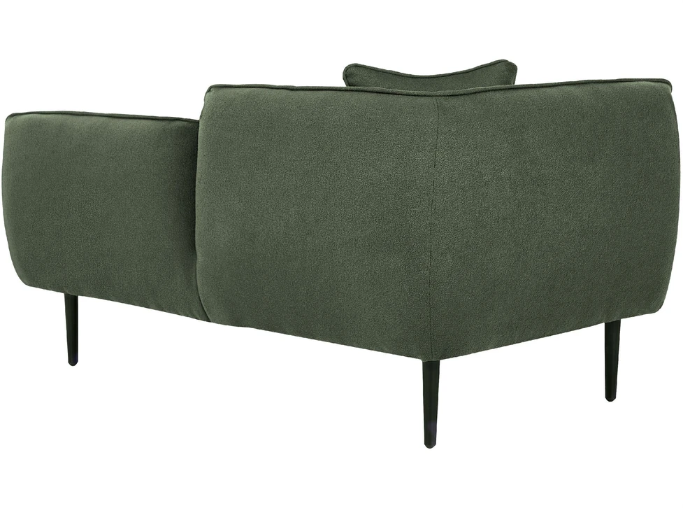 Sofa Beliani Kairysis šezlongas CHEVANNES, „bouclé“, tamsiai žalios spalvos